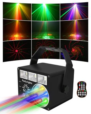 Огни дискотеки Огни вечеринки с дистанционным управлением, DJ Lights Светодиодный проектор Освещение сценических эффектов с музыкальным управлением, проектор Disco Light