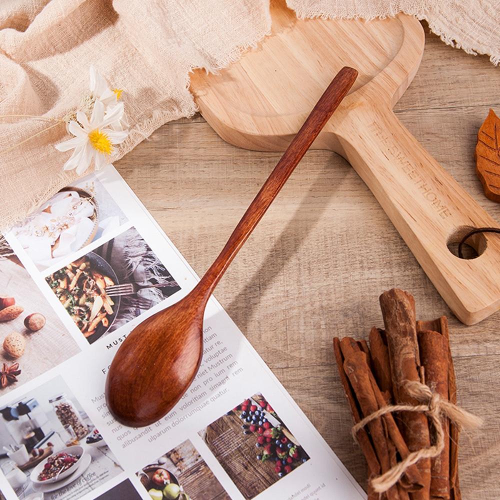 Kids Eating Eco-Friendly Japanese Style Dinnerware Wooden Spoons Tableware Kitchen Utensil Cutlery