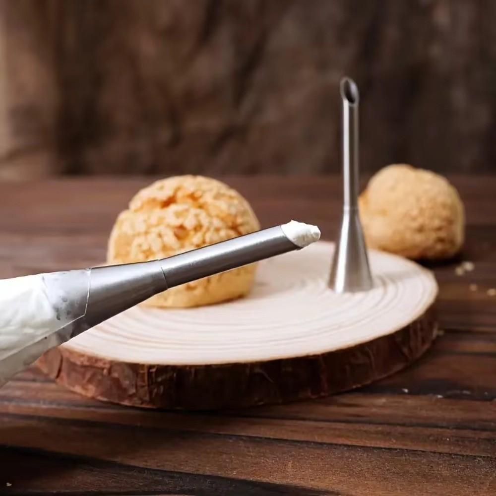 Stainless Steel Puff Pastry Nozzle Baking Tool Cream Icing Nozzle Cake Decorating Tips  Icing Tool