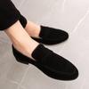 Spring New Suede Casual Men Shoes Fashion Slip On Loafers Male Leather Comfortable Flat Shoes Moccasins Classic Driving Shoes