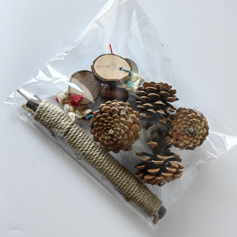 Попугай, натуральные деревянные стоячие жердочки, плетение джутового шпагата, стоячая клетка для жевательной игрушки для птиц