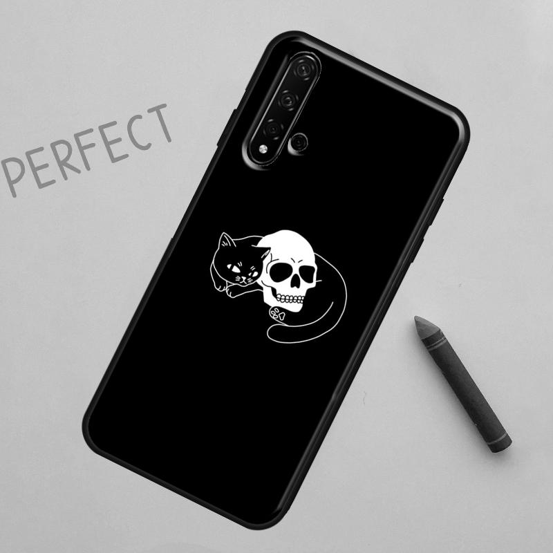 Witch Black Cat Case For Huawei Nova 9 10 SE 11i 8i 7i 3i Nova 5T Y60 Y61 Y70 Y90 P20 P30 P40 Lite P60 Pro