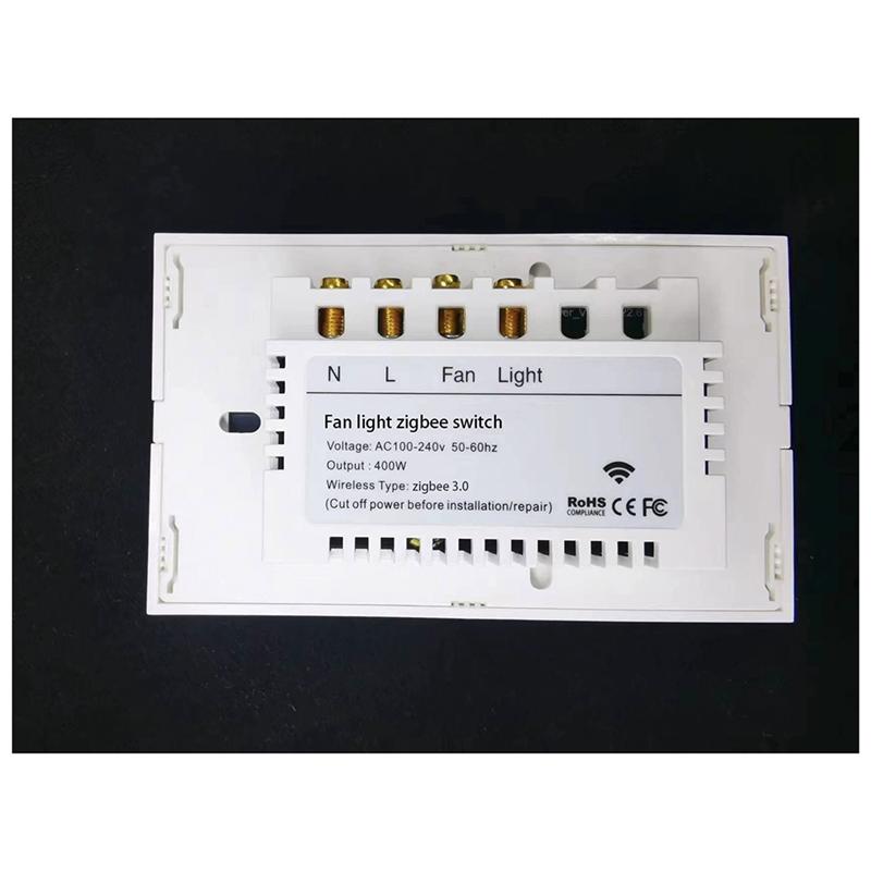 CYCLI-Tuya Zigbee Умный переключатель света для вентилятора Сетевое подключение США Управление через приложение Голосовое управление Alexa/Google Assistant