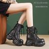 Women's Thick Sole Soft Cowhide Martin Boots with Inside Heel - 2025 Autumn/Winter Fashion Versatile Short Boots