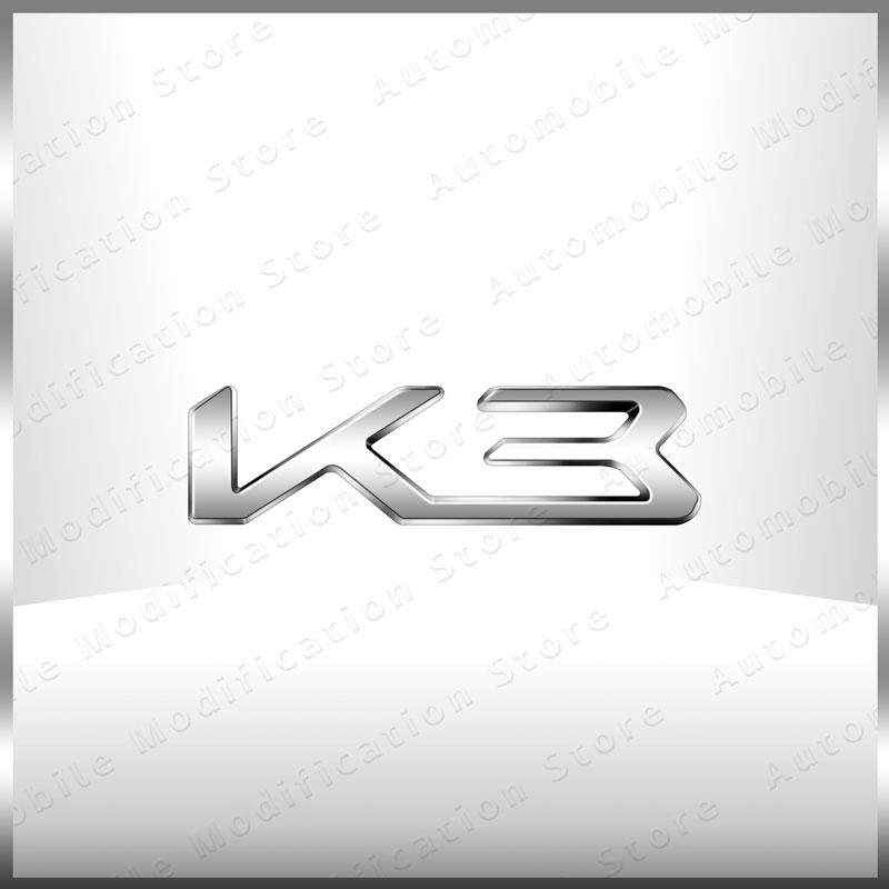 New Auto Exterior K3 K5 K8 Emblem Fender Rear Trunk Body Badge Sticker For Kia Forte Ceed Cerato RIO 2 3 4 Sorento Sportage rdxbt90