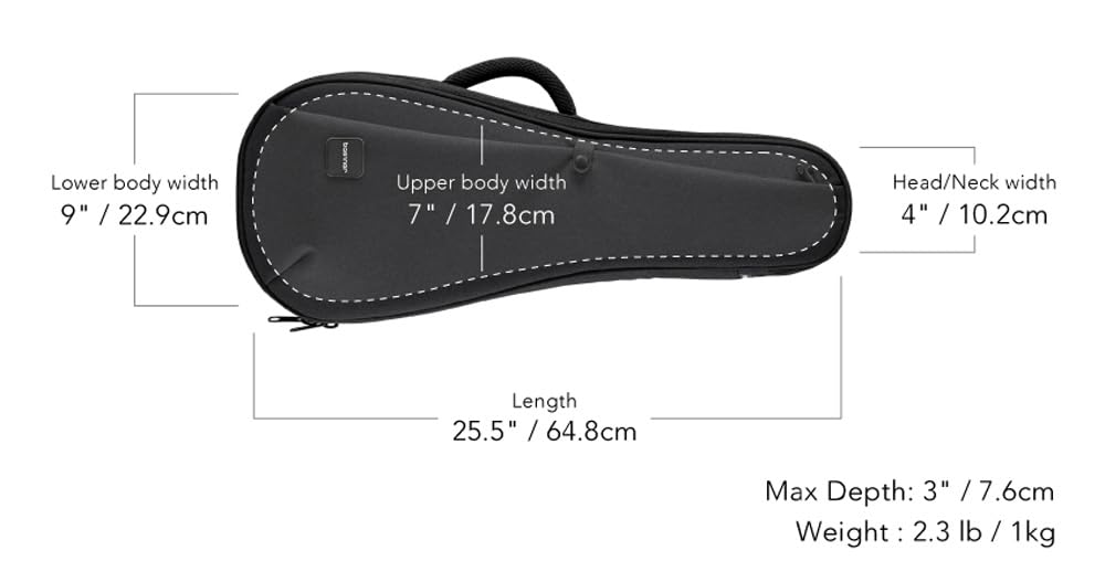 Basiner Basiner Ukulele Case ACME Series Ukulele Gig Bag Charcoal Gray Concert/Soprano (Чехол для концерта) ACME-UKC []