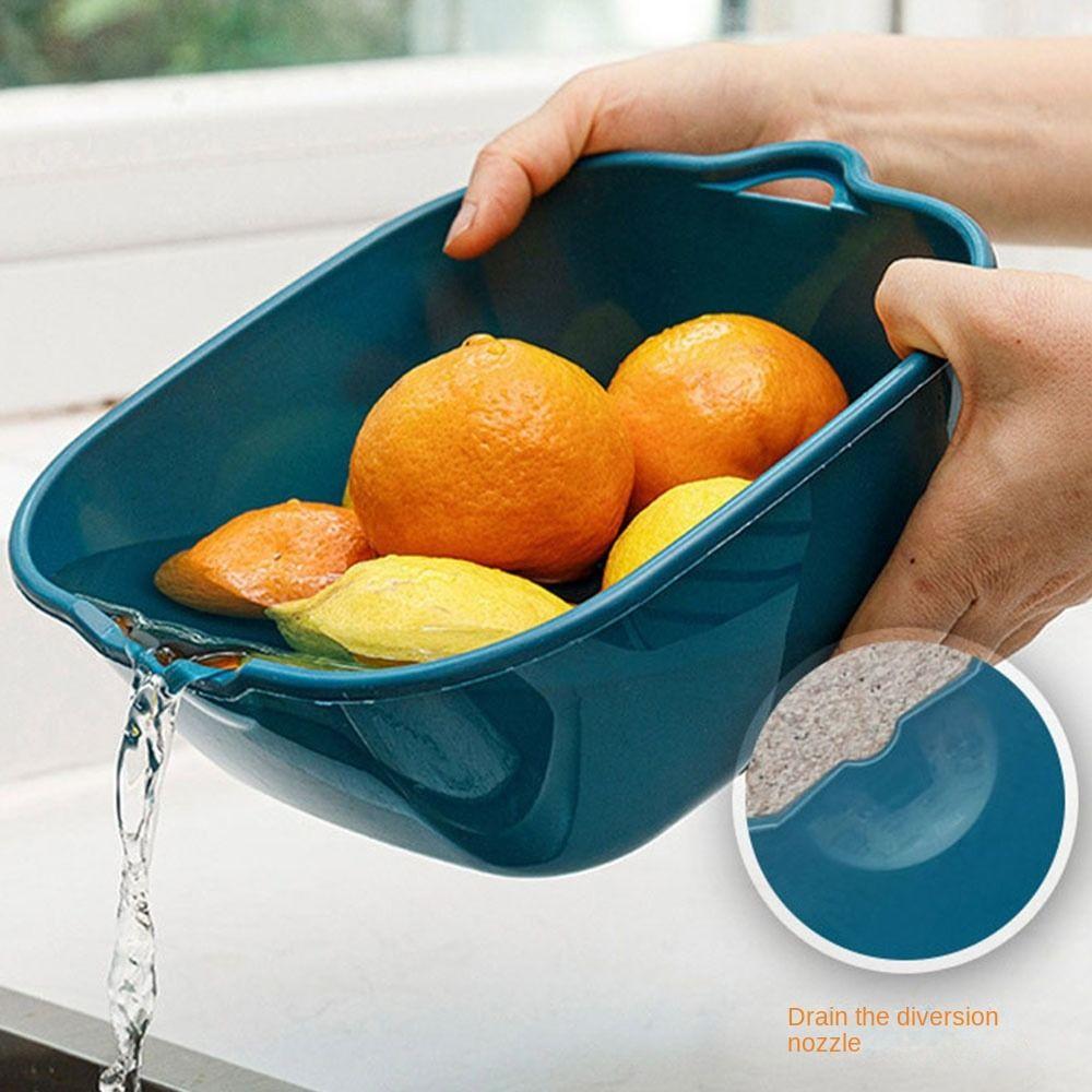 Stackable Vegetable Washing Basket Double-Layer Fruit Basin Practical Drain Basket  Kitchen