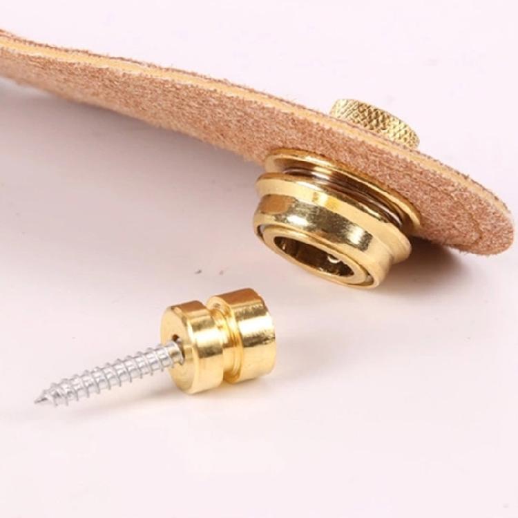 Guitar Strap Lock Button End Pins Security Straplock for Acoustic, Ukulele, Basses, Banjos Easy to Install