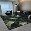 European Black Luxury Carpet for Living Room Geometric Decoration Bedroom Plush Rug Office Easy Clean Soft Floor Mat Non-slip