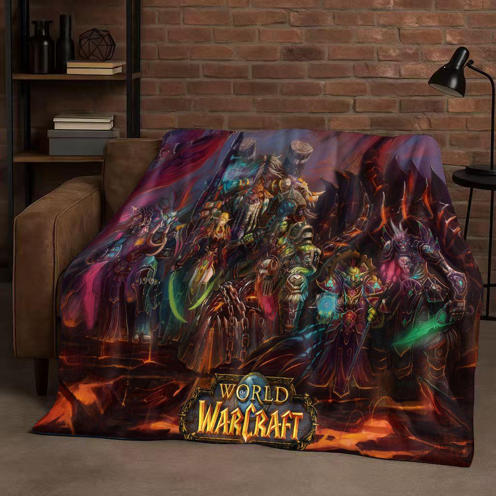HD WOW World of Warcraft Игра Охотник на демонов Артас Мультяшное Фланелевое Одеяло, Ультра Мягкий Плюшевый Плед для Дома Спальни Кровати Дивана