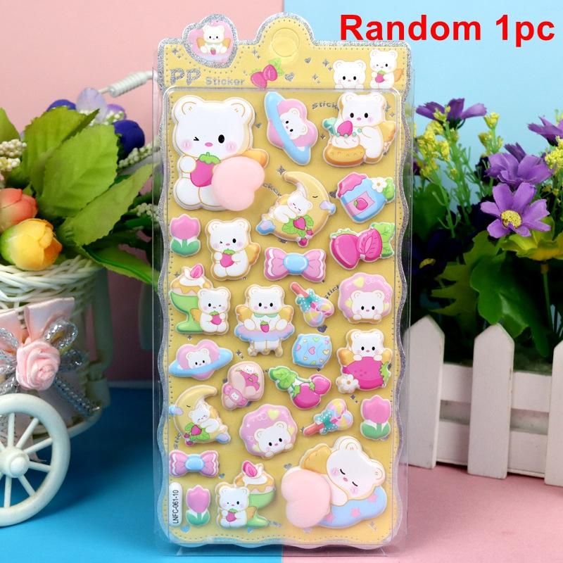 3D Bubble Cartoon Stickers Soft Pinch Pippi Sticker Decompression Diy Phone Case Scrapbook Notebook Cover Decorative Stickers