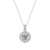 Sterling Moissanite Disc Pendant Necklace Women Short Chain Minimalist Geometric Jewelry