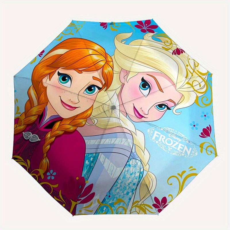 Anna,Elsa Automatic Opening and Closing Umbrella - 8-rib Folding Design, Lightweight and Portable, Suitable for Daily Business Use, Pocket-f