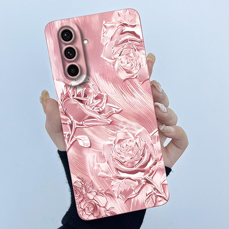 Для Samsung Galaxy A37 A57 5G Чехол Модный Минимализм Масляная Живопись Цветок Силиконовый Мягкий Корпус Новый Дизайн Ударопрочная Задняя Крышка
