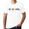 Pride Shirt Men LGBTQ Pride Month T-Shirt Gay Ally Equality Shirt You Belong Rainbow Tee Tops