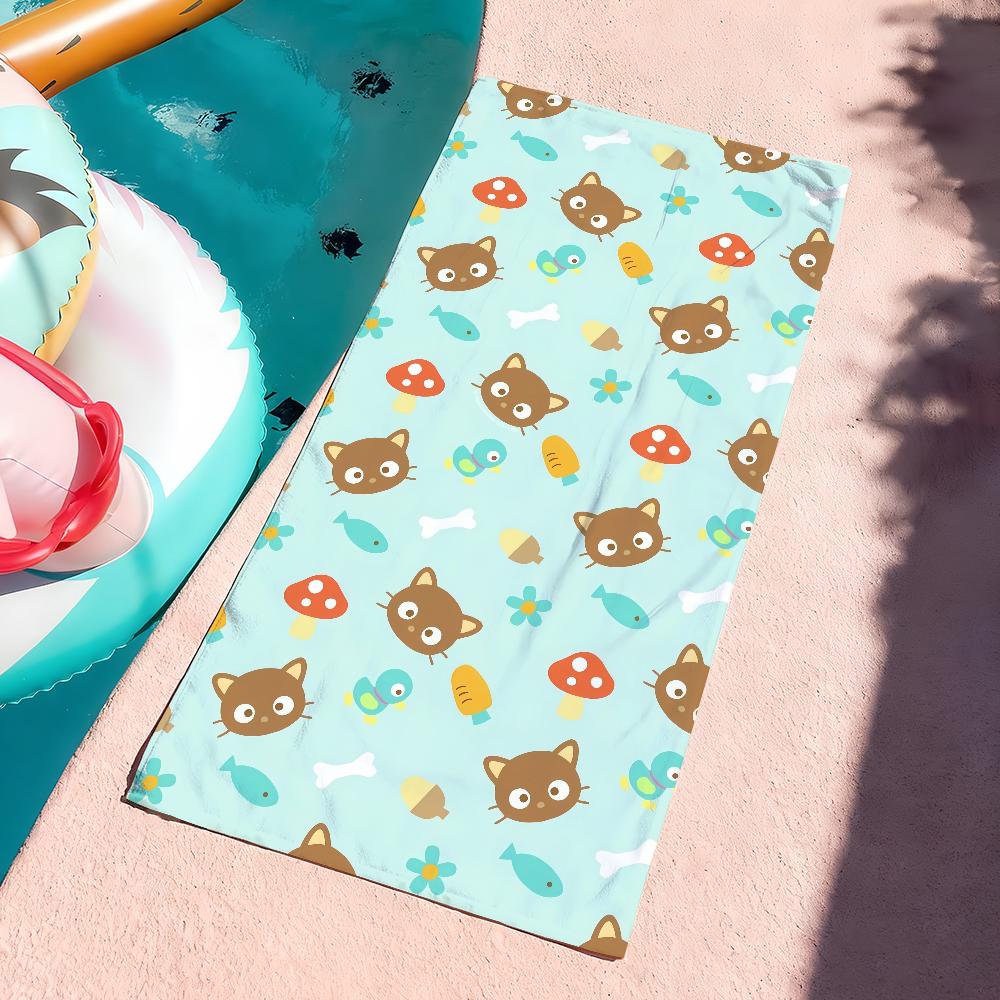 Sa Cute Cartoon C-Chococat Towel Quick Dry Soft Yoga Swimming Fitness Mountain Climbing Large Beach Towels