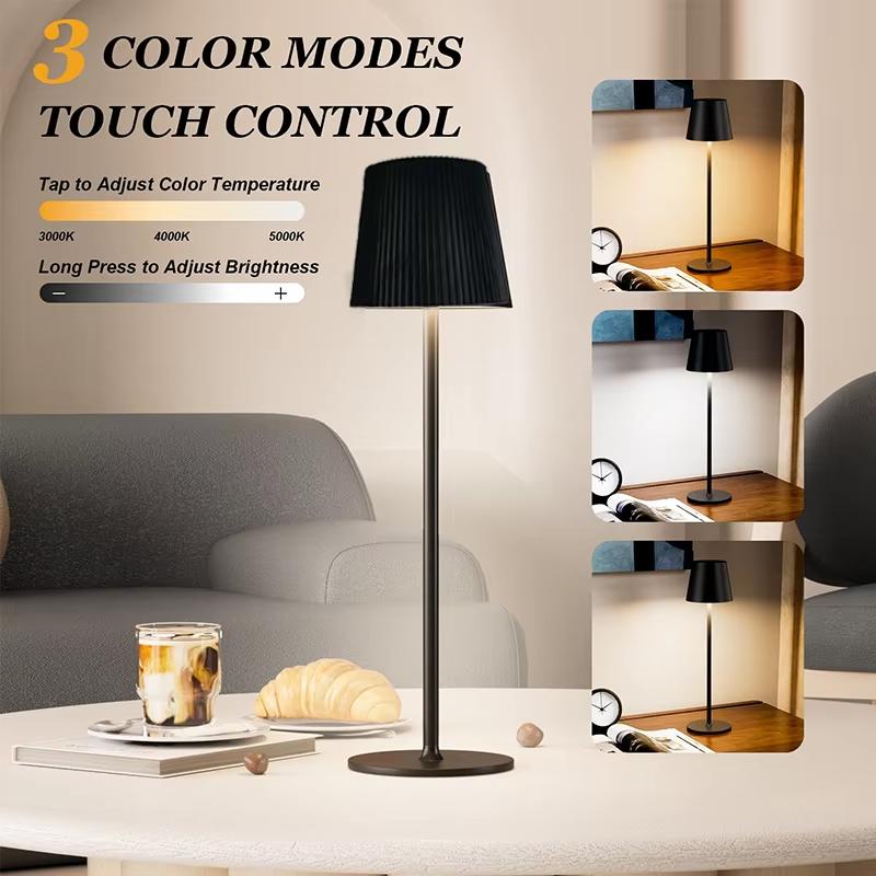 Беспроводная лампа в виде винной бутылки, перезаряжаемая настольная лампа, сенсорное управление, свет винной бутылки с регулировкой яркости, светодиодная настольная лампа, атмосферный ночник