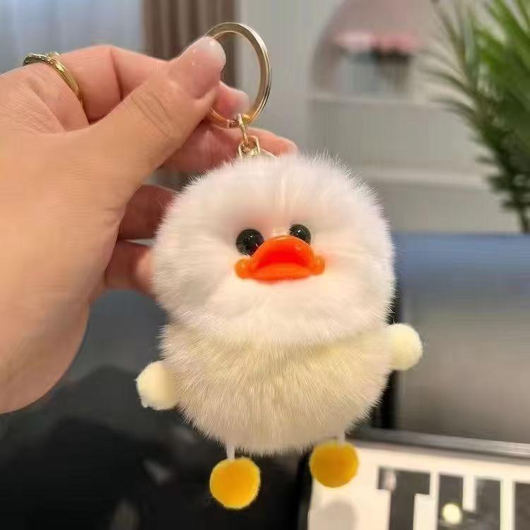 Cute Duck Plush Keychain Adorable Stuffed Animal Pendant Bag Charm Keyring Multicolor Soft Toy Gift for Kids