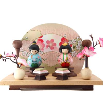 OKBABY Hina Wooden Hina Peach First Royal Paulownia Box Dolls, Куклы, Фестиваль, Фестиваль, Украшения, Компактные, Вход,