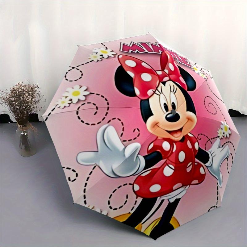 1pc Minnie Mouse Automatic Folding Umbrella, 8-Rib Portable & Foldable Design, All-Season Use yy0722154