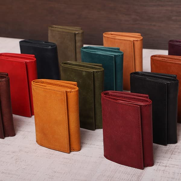 Кошелек Trifold Wallet Box Type Coin Case Wallet Популярный бренд Boosters Pueblo Leather Thin Trifold Wallet Mini Wallet Hortensia [Boosters] Men's