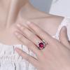 Аксессуары Кольца Ювелирные изделия Имитация Натуральный Халцедон Красный Корунд Роскошь Премиум Регулируемый Женская Мода