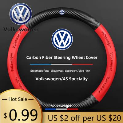 Для VW Volkswagen Jetta MK5 Golf Чехол на руль автомобиля Противоскользящие Накладки на руль из углеродного волокна Для VW GTI Polo Golf Passat T