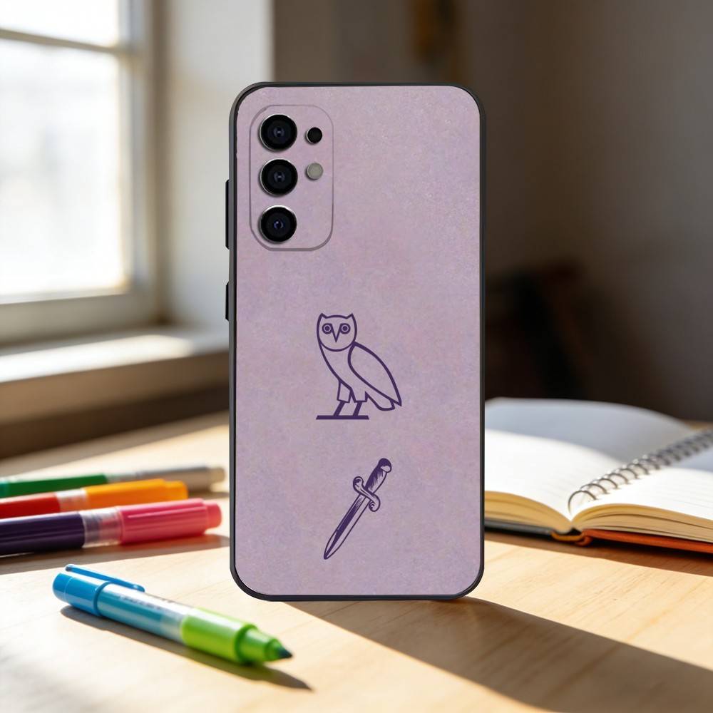 D-Drake OvO OWL Phone Case For Samsung S25,S24,S21,S22,S23,S30,Ultra,S20,Plus,Fe,Note,10,9,5G Black Cover