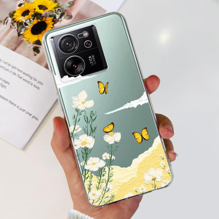 Чехол для Xiaomi 13T Pro Роскошная окрашенная задняя крышка Прозрачный силиконовый чехол для телефона Для Xiaomi Mi 13T Pro 13TPro Мягкие чехлы Сумки 6.67''