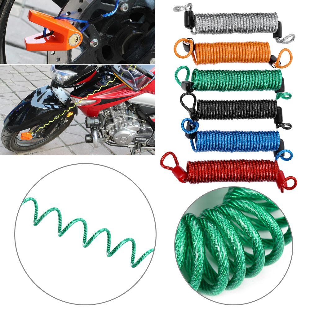 Universal Bike Motorcycle Scooter 150cm Alarm Disc Lock Anti Thief Security Spring Reminder Cable