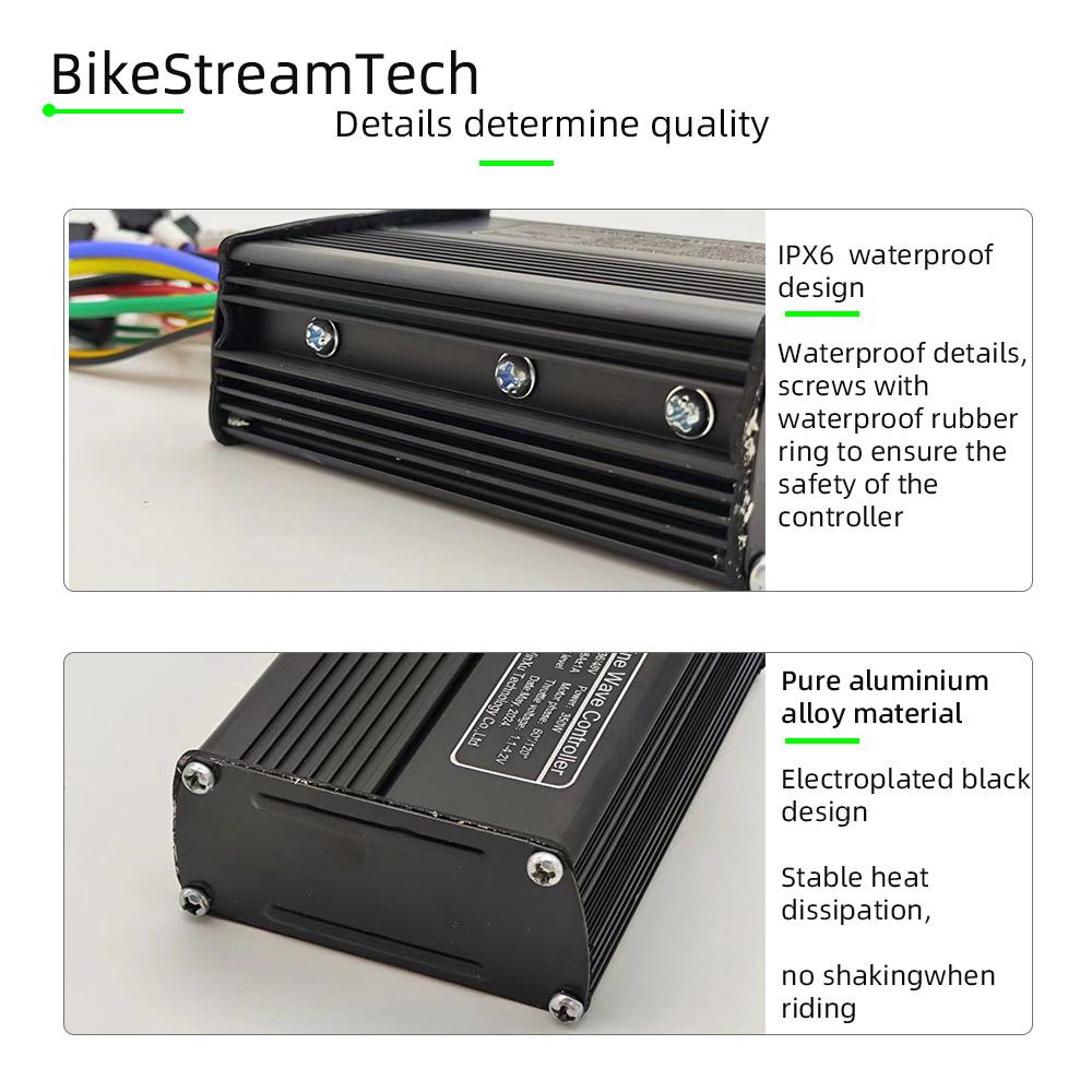 E-Bike 36V 48V 60V 500W 25A Brushless Motor Drive Sine Wave Controller Universal G51 Color LCD Kit for Electric Bicycle Scooter