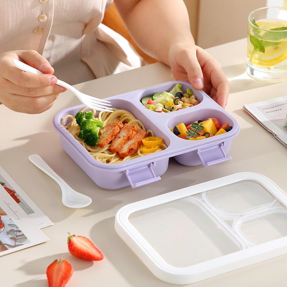 with Tableware Macaron Color Lunchbox With Tableware Camping Food Container Kitchen Supplies