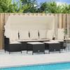 VidaXL Garden Lounge Set 5 Pcs with Cushions Black Wicker, Outdoor Sofa Set, Garden Lounge, Set 3261551