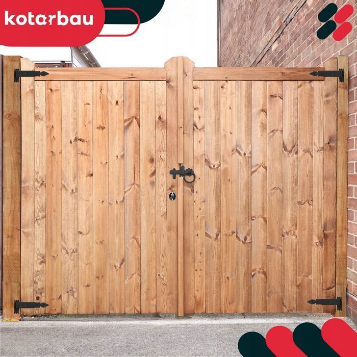 Charnières de porte - KOTARBAU - 250 mm - Acier inoxydable - Revêtement époxy - 2 pièces