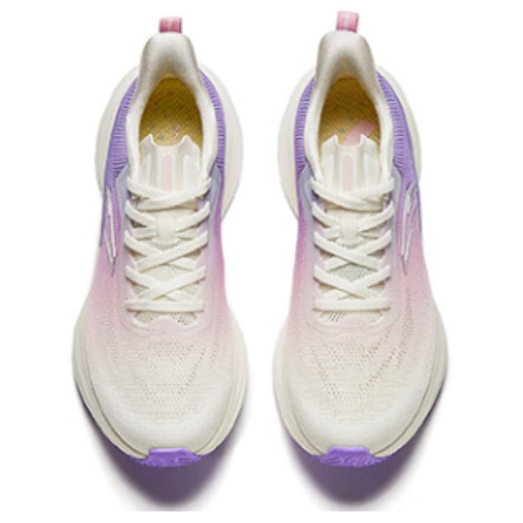 Anta Comfortable Versatile Shock Absorbing Non-Slip Low-Top Casual Running Shoes Women Sneaker White Pink Purple 122425536-4