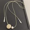 Korean Style Cord Necklace Aesthetic Trend Choker Layered Bead Pendant Necklace  Charm Chokers
