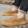 Trend Designer Men's Suede Leather Loafter Platform Leisure Monk Strap Shoes Male Walking Dress Wedding Footwear Zapatos Hombre