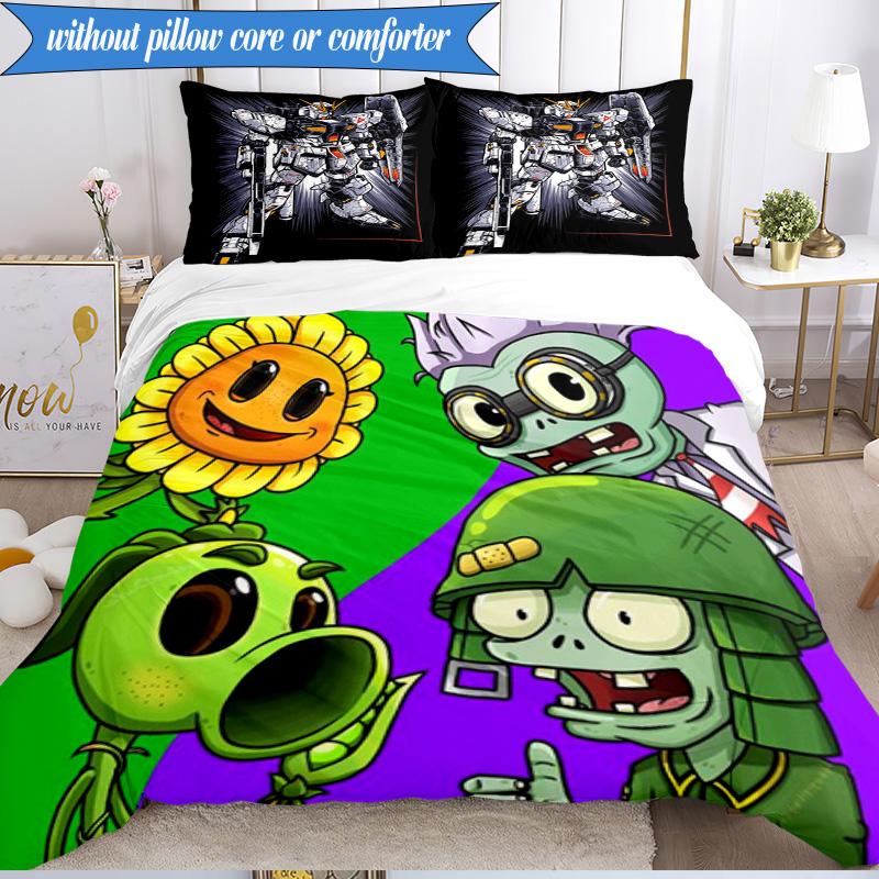 Vibrant Battle Zombies 3pcs K-pop music group Bedding set,Ideal for Bedroom, Dormitory,Including Duvet Cover And 2pcs Pillowcases,Fan gifts