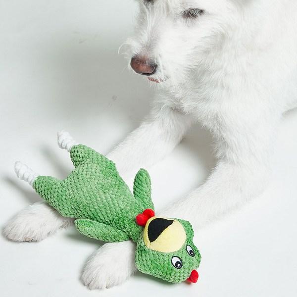Игрушка Lucky Peter Dog Chicken Squeak 15 x 35 см, зеленая