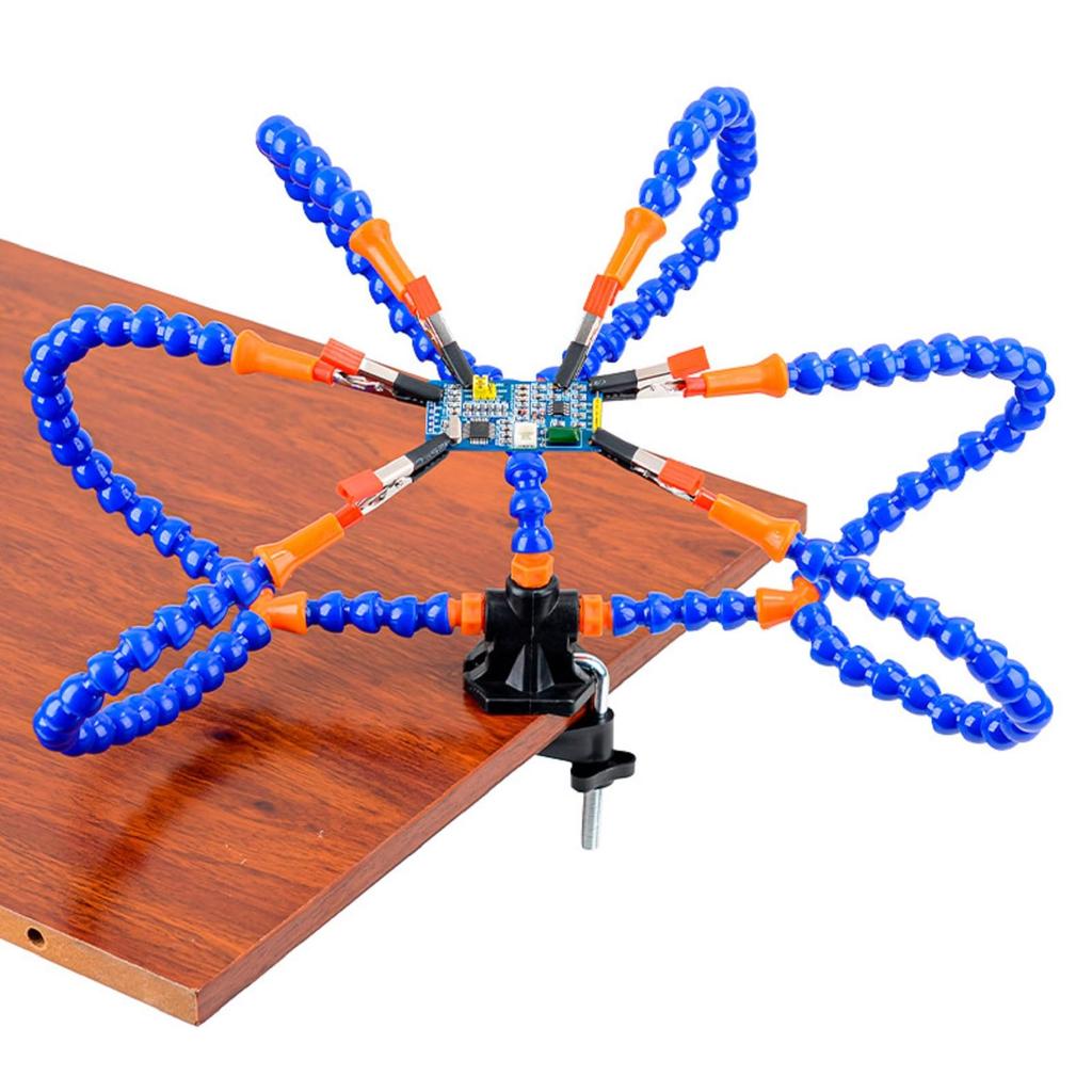 Паяльный зажим «Третья рука» Инструмент «Третья рука» для пайки с 6 гибкими держателями, Настольный зажим-держатель Инструмент для DIY сборки, поделок, хобби-станции