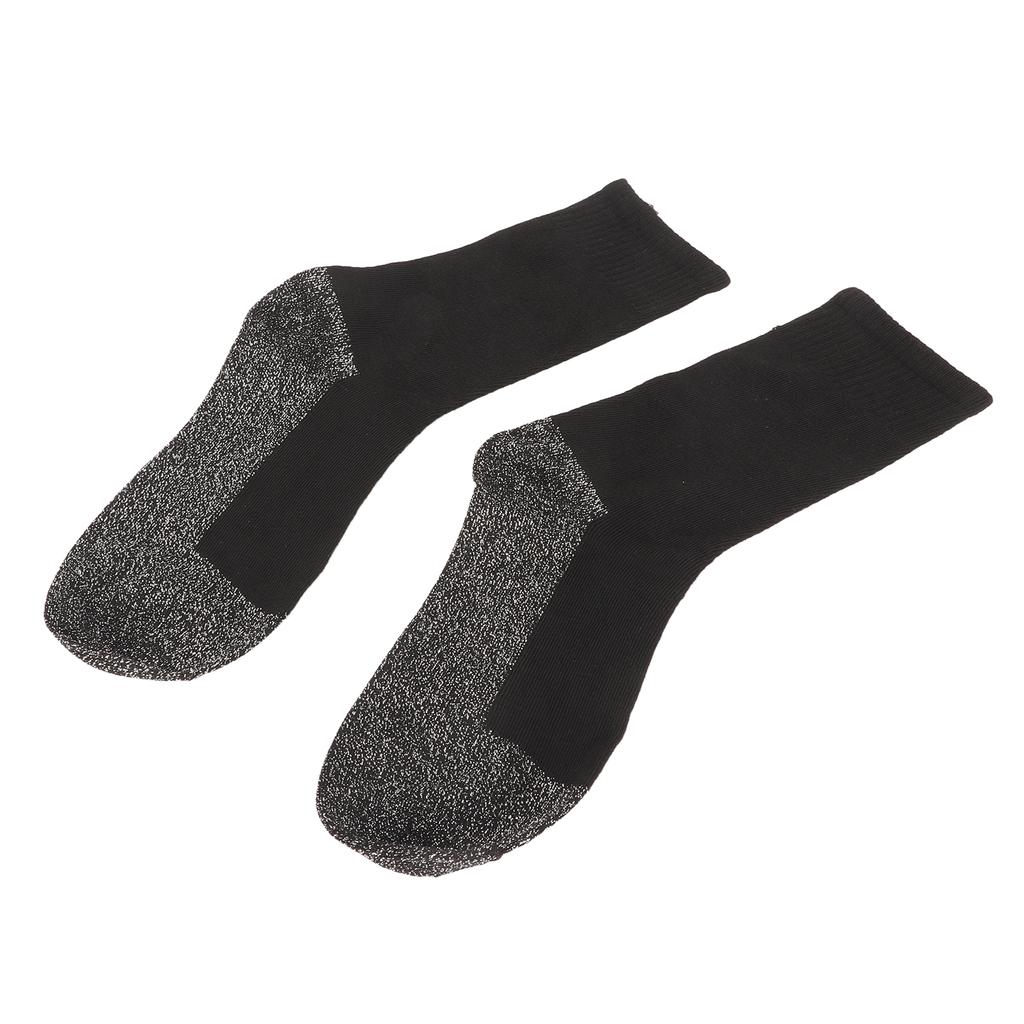 Самонагревающиеся носки с температурой 35 градусов по Цельсию из алюминизированного волокна, теплые толстые носки с подогревом для