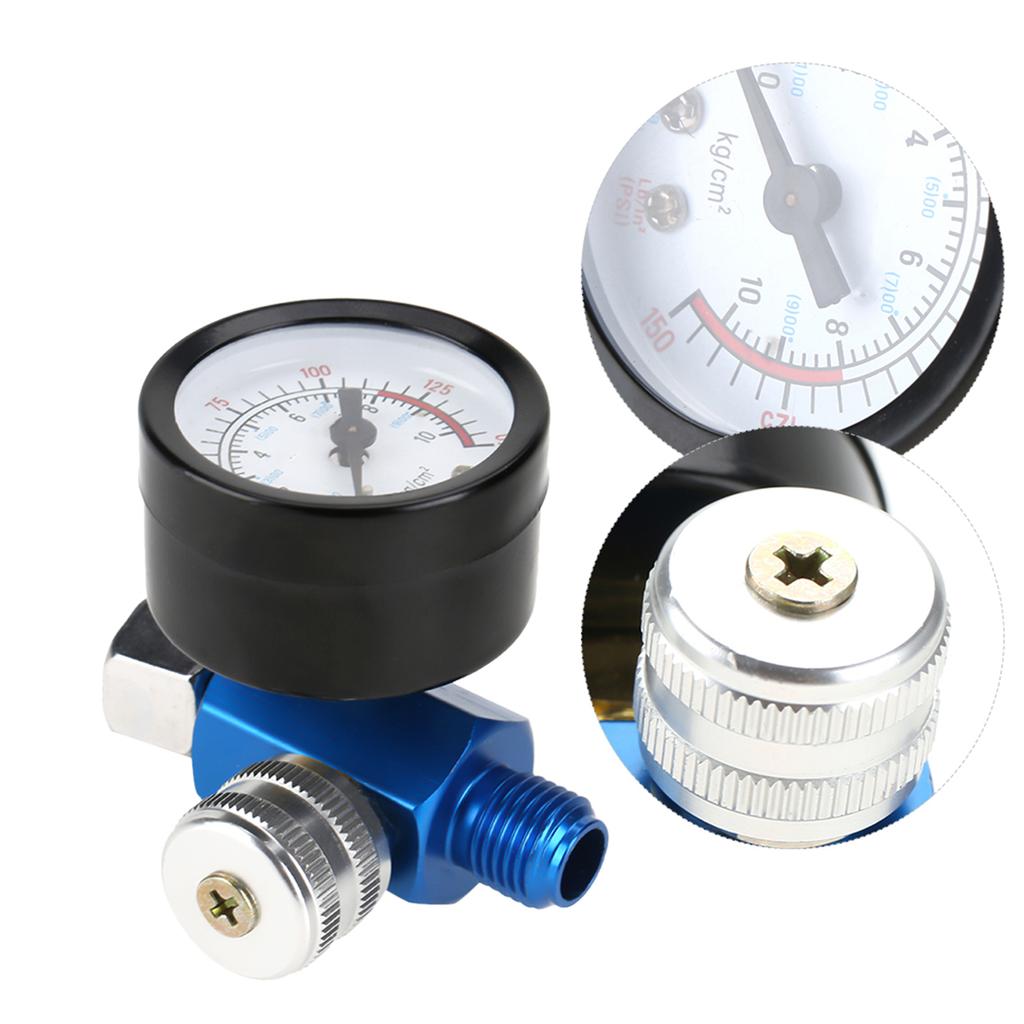 1/4”Spray Paint Gun Air Pressure Regulator Pressure Gauge Pneumatic Tool Accessories Spray Gun Pressure Gauge