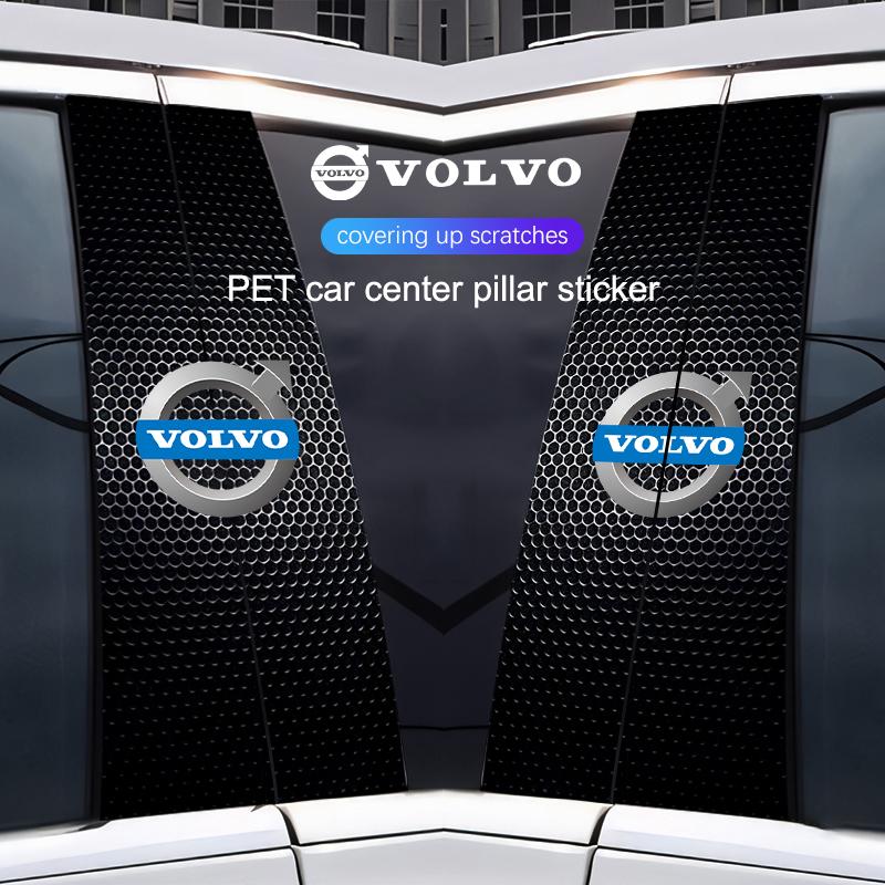 sprhd3 Car Door Center Pillar Sticker Auto Emblem Decorative Stickers For Volvo Xc60 Xc90 V40 V60 S60 V50 V90 S80 C40 XC40 V70 XC70 C30