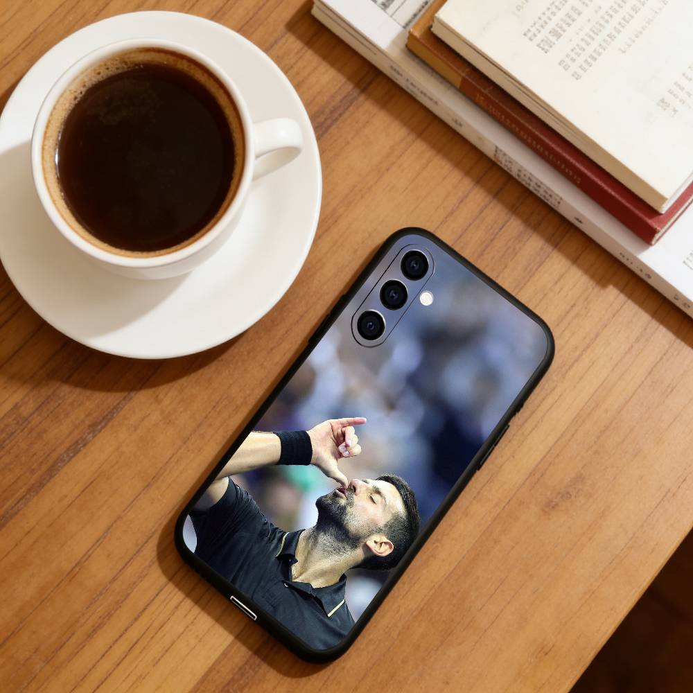 Novak Djokovic Phone Case For Samsung Galaxy A73,A72,A71,A70,A53,A52,A51,Others Soft Black Cover