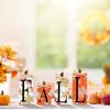 Natural Wooden Fall Lettered Sign Block Tiered Tray Decors Thanksgiving Autumn Home Accent For Seasonal Shelf Display