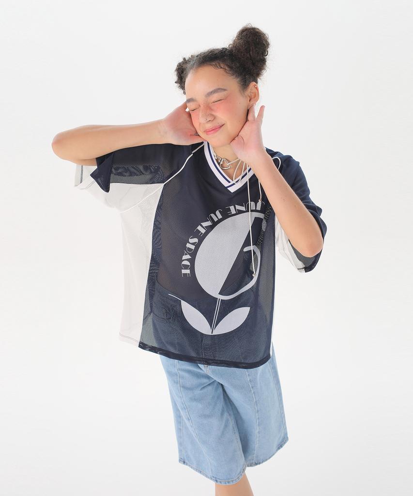 JUNEJUNE SPACE Прямые футболки из коллекции Uniform_Темно-синий