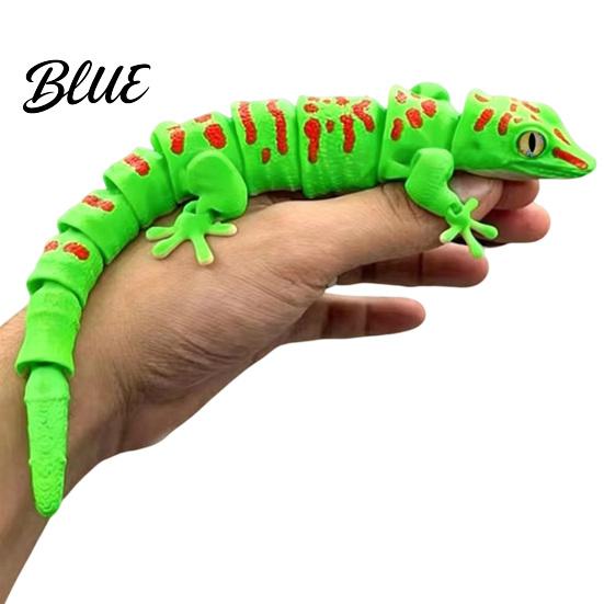 Flexible Lizard Model 3D Printed Leopard Gecko Figurine, Realistic Articulated Chameleon Fidget Toy, Animal Decor Jointed Model, Shape Desk Decoration