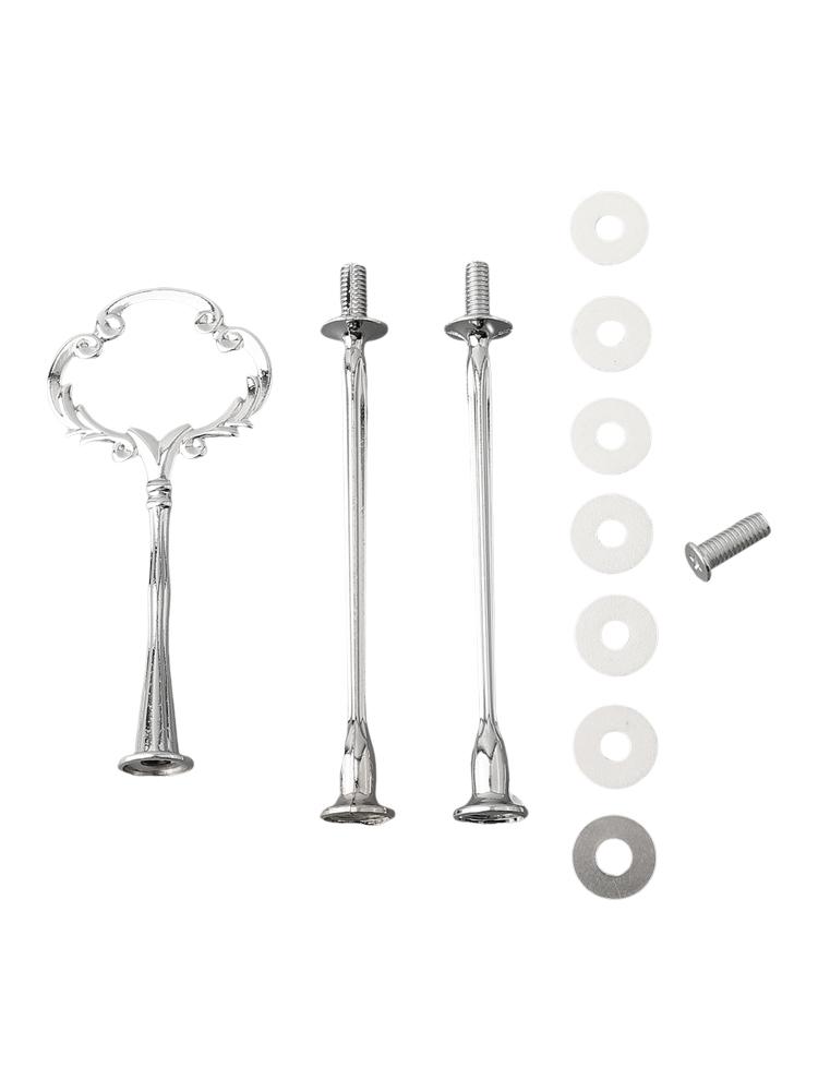 1 шт. Подставка для торта в европейском стиле, серебристая, съемная