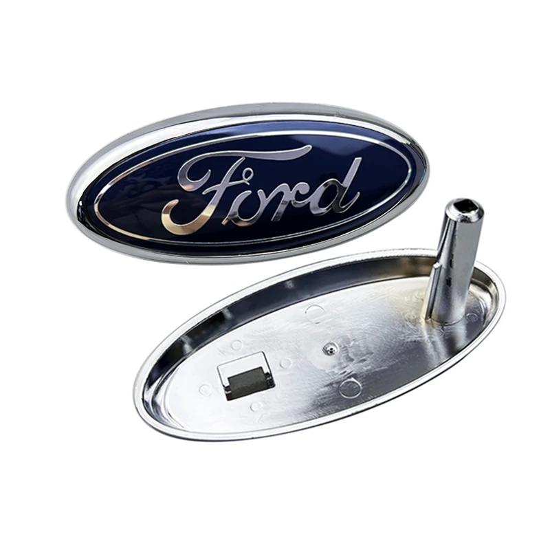 Car Sticker 14.5x6.5cm ABS Car Front Emblem Badge for Ford Focus 2 3 Mondeo Fiesta Ranger Mustang Kuga Explorer Transit Auto Acc
