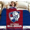 Western Bulldogs Print Flannel Blanket High Quality Warm Comfortable Cover for All Seasons Perfect for Gifts Home Decor